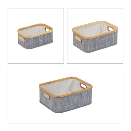 Bambus Aufbewahrungskörbe 3er Set