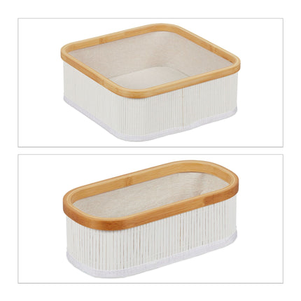 Bamboo storage baskets set of 3
