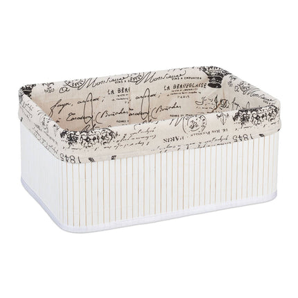 Bamboo storage basket with print