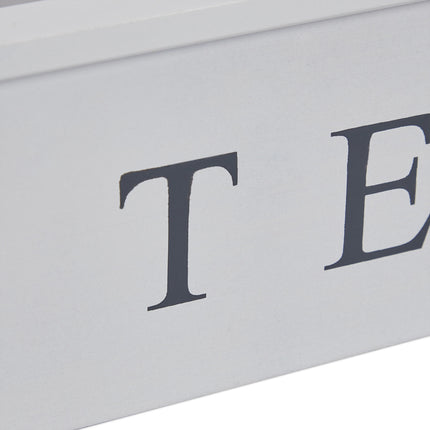 Bamboo tea box with 6 compartments