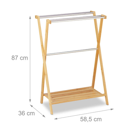 Bamboo towel rack