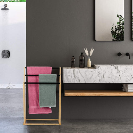 Bamboo towel rail