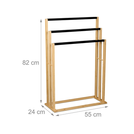 Bamboo towel rail