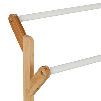 Handtuchhalter aus Bambus mit Ablage