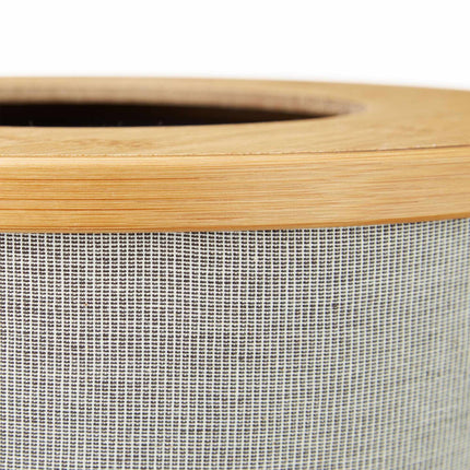 Bamboo trash can round