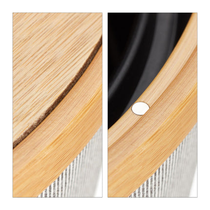 Bamboo trash can round