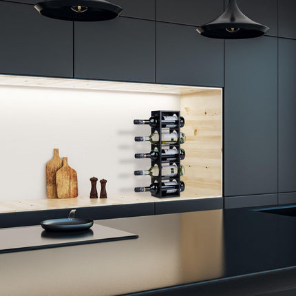 Bamboo wine rack, black