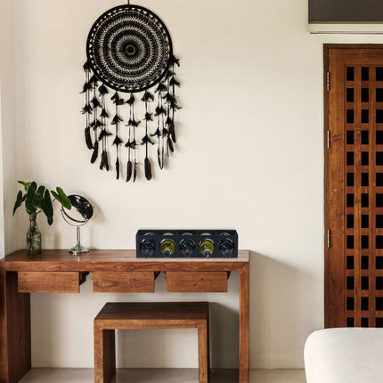 Bamboo wine rack, black
