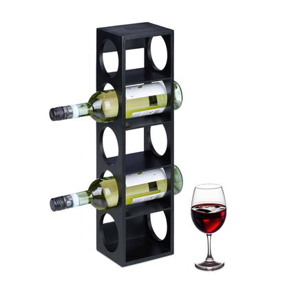 Bamboo wine rack, black