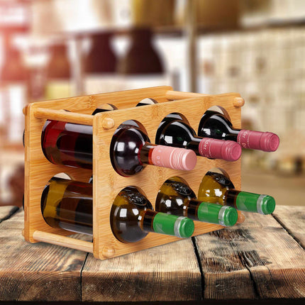 Bambus-Weinregal für 6 Flaschen