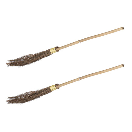 Bamboo witch's broom set of 2