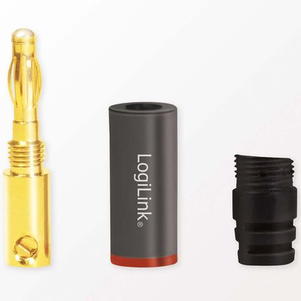 Bananenstecker 4er-Pack, vergoldet, 4 mm² Lautsprecherkabel