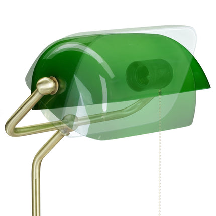 Banker lamp with pull switch