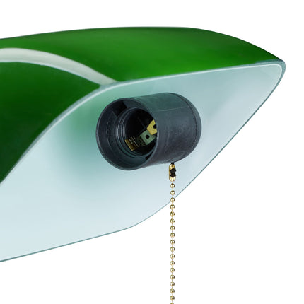 Banker lamp with pull switch