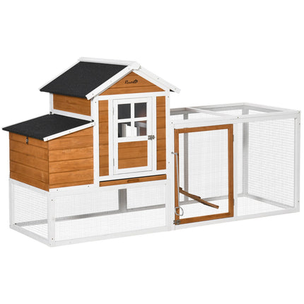 Poulailler Bantam, maison Bantam avec nichoir, rampe, volière Bantam avec enclos, toit en asphalte, 2 niveaux, XXL, résistant à l'hiver, sapin, bois, acier