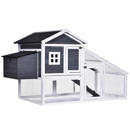 Bantam Chicken Coop With Run, Perch, Solid Wood