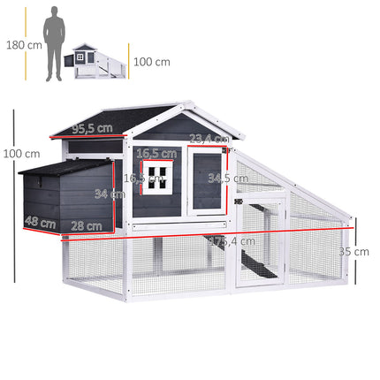 Bantam Chicken Coop With Run, Perch, Solid Wood