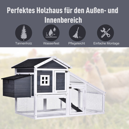 Bantam Chicken Coop With Run, Perch, Solid Wood
