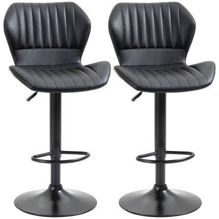 Verstellbare Barhocker aus Kunstleder, drehbar, 2er-Set
