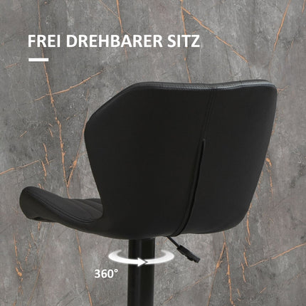 Verstellbare Barhocker aus Kunstleder, drehbar, 2er-Set