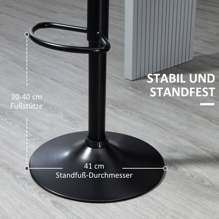 Verstellbare Barhocker aus Kunstleder, drehbar, 2er-Set