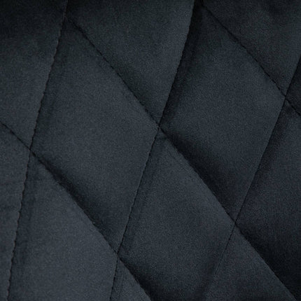 Verstellbare Barhocker 2er-Set mit Rückenlehne – Schwarzer Samt
