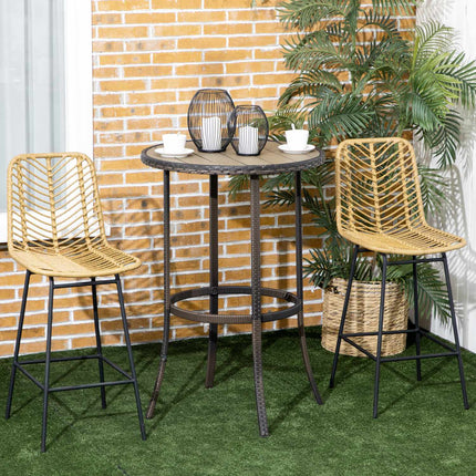 Lot de 2 tabourets de bar, chaises de bar style rat, tabourets de bar avec dossier, tabourets de cuisine style bohème, chaises de bar, cuisine, acier, jaune