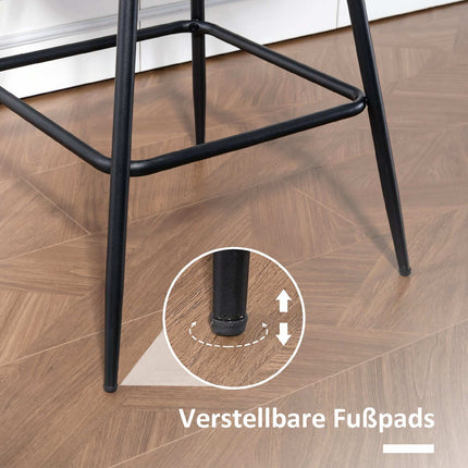 Barové stoličky sada 2 ks, 68 cm, otočné o 360°, černé, s opěradlem