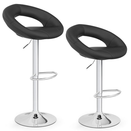 Barhocker 2er-Set, höhenverstellbar 360° drehbar