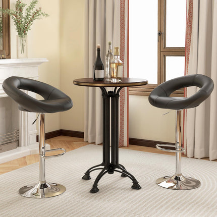 Barhocker 2er-Set, höhenverstellbar 360° drehbar