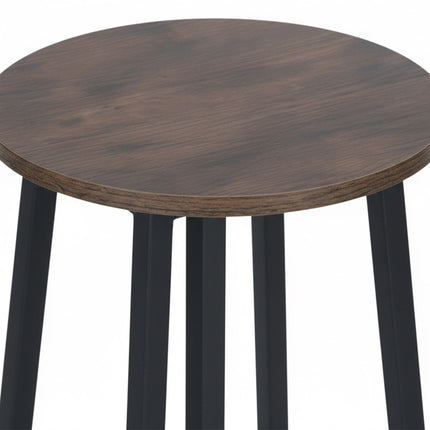 Barhocker 2er-Set, MDF-Sitz, Metallgestell