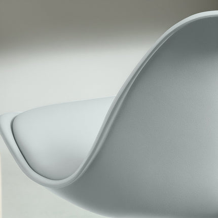 Höhenverstellbare graue Barhocker, 2er-Set, Kunstleder