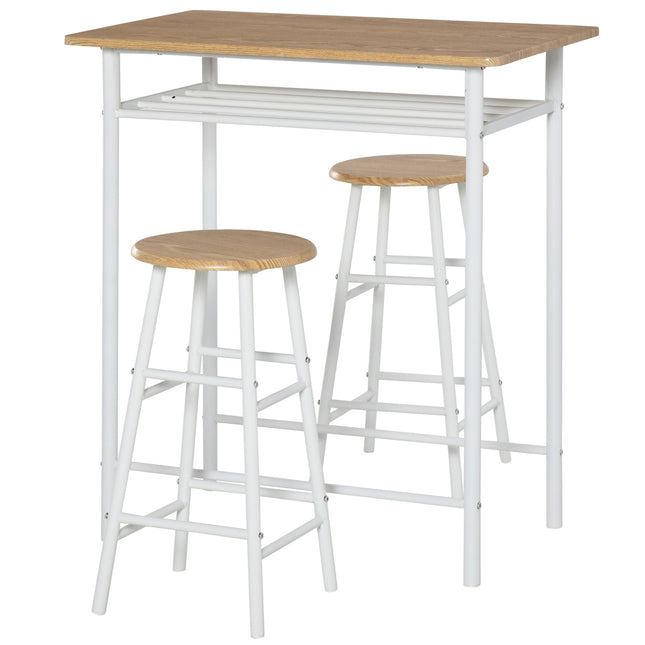 Bartisch und Stühle mit Ablage und Fußmatte