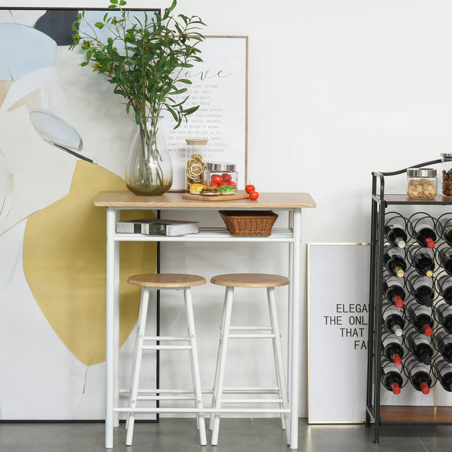 Bartisch und Stühle mit Ablage und Fußmatte