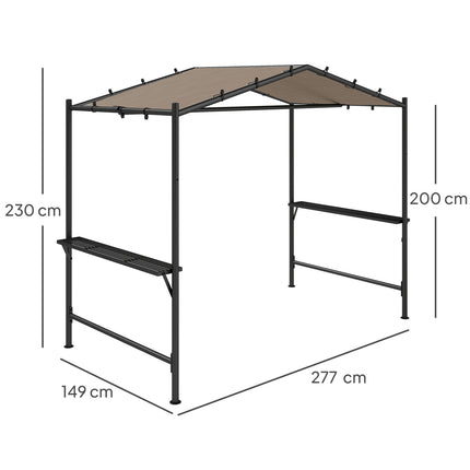 BBQ Gazebo – Waterproof, flame retardant, steel