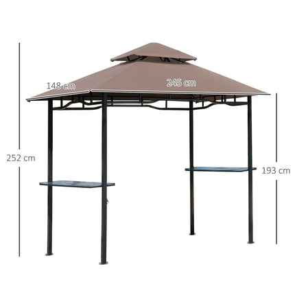 Garten-Grillpavillon-Zelt, flammhemmendes Doppeldach