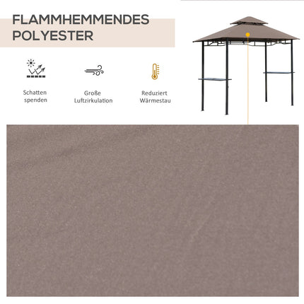 Garten-Grillpavillon-Zelt, flammhemmendes Doppeldach