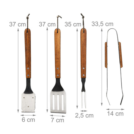 Barbecue cutlery 4-piece set