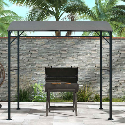 Wasserfestes Grillpavillon, gewölbtes Dach, 215x150x220 cm, dunkelgrau