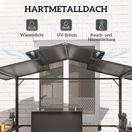 Wasserdichter Grillpavillon mit UV-Schutz - 250x160x250cm