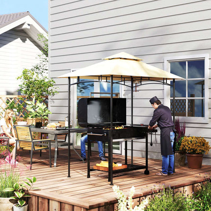 BBQ Gazebo, water repellent, flame retardant, 240x150x258cm