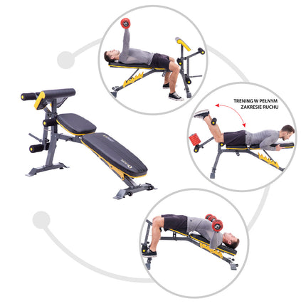 Barbell Bench, Adjustable, Heavy-Duty Steel