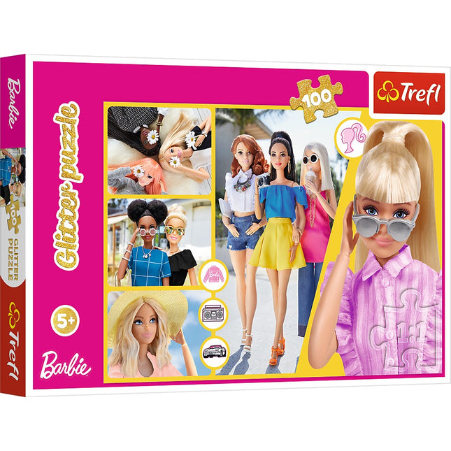 Barbie Glitzer Puzzle, 100 Teile für Spaß und Kreativität