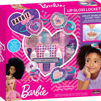 Barbie Lip Gloss Lockets Set Sparkling Sweet Heart