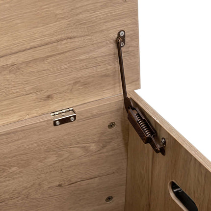 Barn-Style Storage Bench, Light Grey, 100x40 cm, MDF