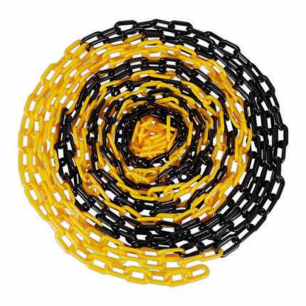 Chaîne de barrière en noir et jaune