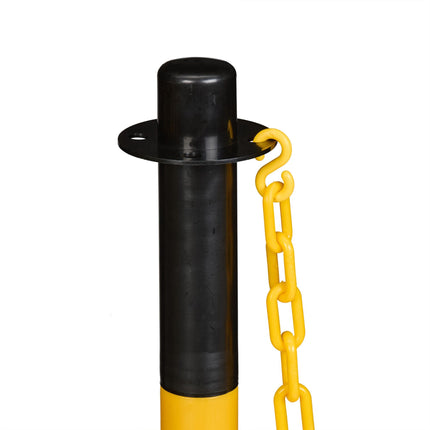 Barrier post with chain, set of 4