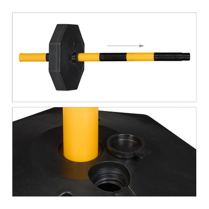 Barrier post with chain, set of 4