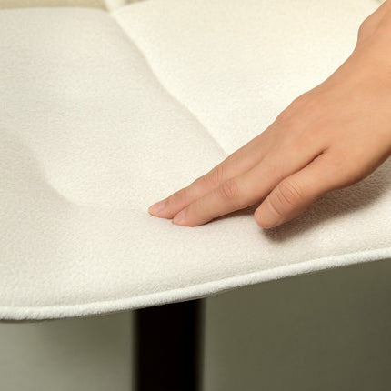 Höhenverstellbare beige Barhocker, 2er-Set, 360° drehbar