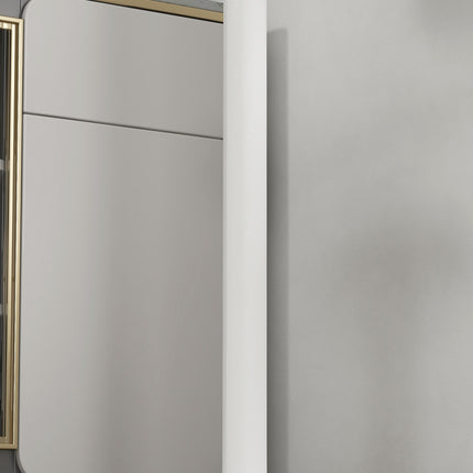 Kulatý jídelní stůl z bílé oceli – Ø60 x 102 cm
